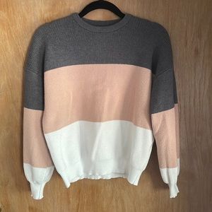 Thick Knit Color Block Sweater